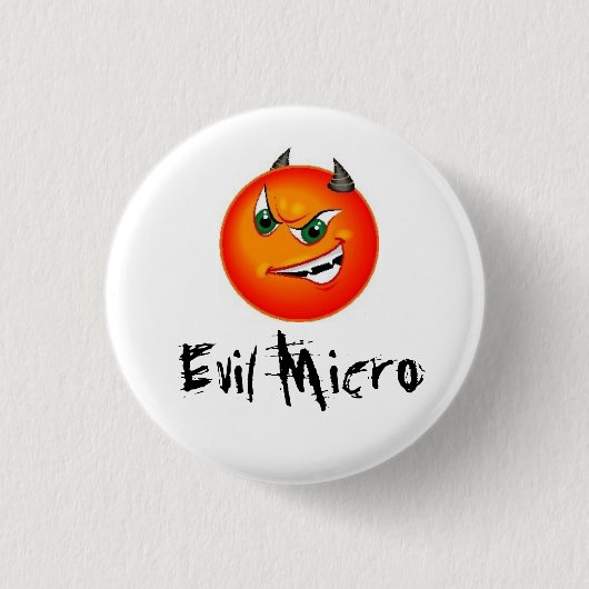 Evil Micro Geocaching Swag Pin Ronde Button 3,2 Cm (Voorkant)