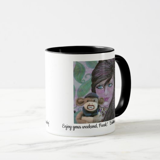 Evil Monkey eigenzinnig, grappige mok (Voorkant rechts)