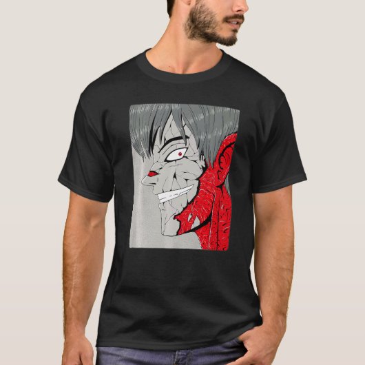 Evil Monster Graphic Demon Devil Harajuku T-shirt (Voorkant)