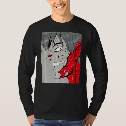 Evil Monster Graphic Demon Devil Harajuku T-shirt (Voorkant)