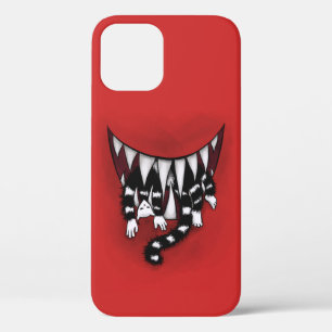 Evil Monster Mouth Sharp Teeth Eating Cat Horror Case-Mate iPhone Case