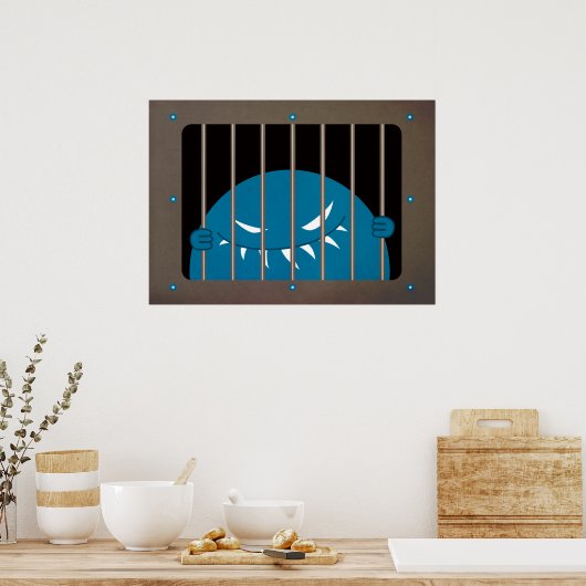 Evil monsterhorror art poster (Keuken)