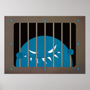 Evil monsterhorror art poster