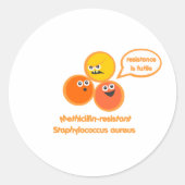 Evil MRSA Ronde Sticker (Voorkant)