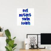 Evil Mutant Swim Coach Poster (Thuiskantoor)