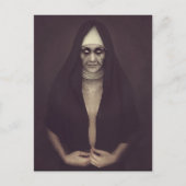 Evil Nun Halloween Briefkaart (Voorkant)