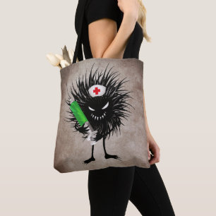 Evil Nurse Monster Art - Gotische Cartoon met Syri Tote Bag