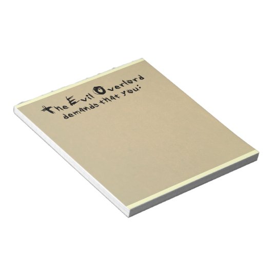 Evil Overlord Notitieblok (Schuin)