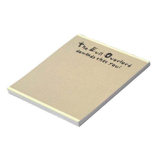 Evil Overlord Notitieblok (Linkerzijde)