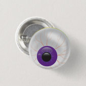 Evil Paars Zombie 3D Eye Halloween Eyeball Ronde Button 3,2 Cm (Voorkant /achterkant)