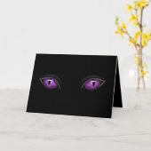 Evil Paarse Eyes Kaart (Gele Bloem)