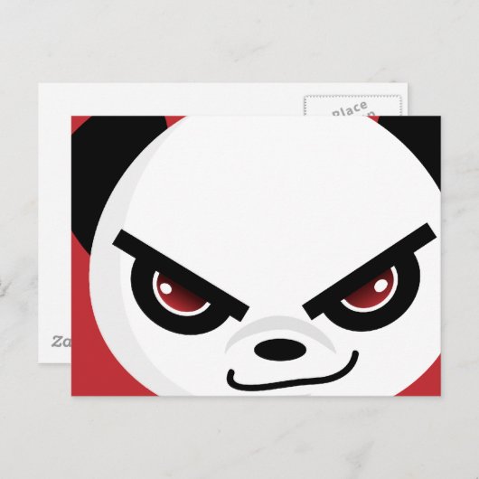 Evil Panda Briefkaart (Voorkant / Achterkant)