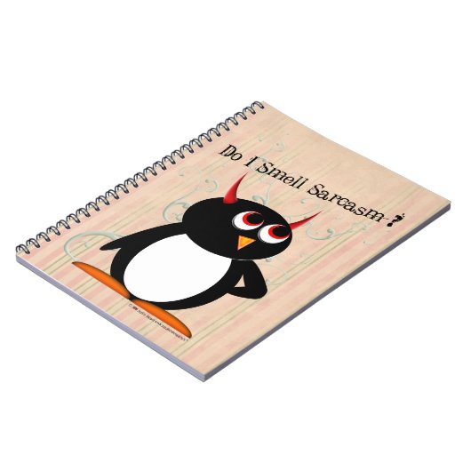 Evil Penguin™ Funny Multomap, terug naar school Notitieboek (Linkerzijde)