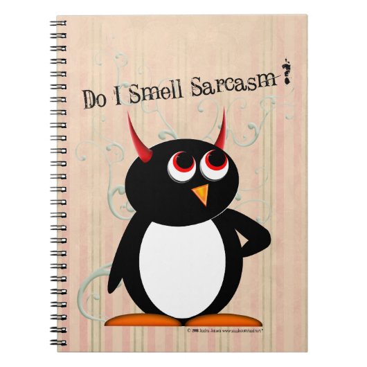 Evil Penguin™ Funny Multomap, terug naar school Notitieboek (Voorkant)