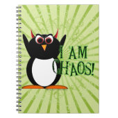 Evil Penguin™ ik ben Chaos! Funny Notebook Notitieboek (Voorkant)