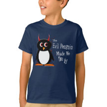 Evil Penguin maakte me KINDER T-shirt
