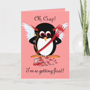 Evil Penguin OOPS Valentijn Kaart