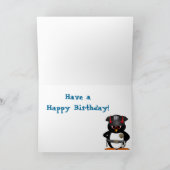 Evil Penguin Police Verjaardag Kaart (Binnen)