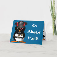Evil Penguin Police Verjaardag Kaart