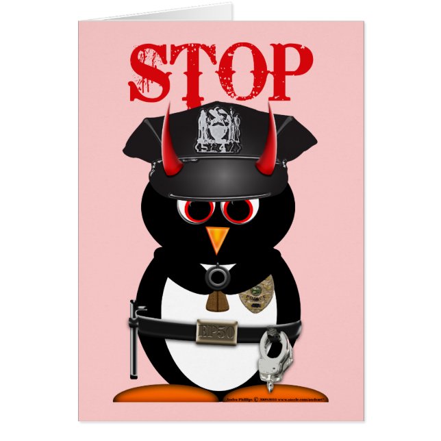 Evil Penguin Politie hield mijn hart tegen (Voorkant)