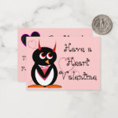 Evil Penguin School Valentijns Notitiekaartje (Voorkant / Achterkant in situ)