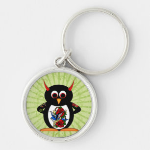 Evil Penguin Tattoo Sleutelhanger