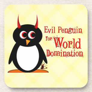 Evil Penguin™ wereldheerschappij Drankjes Onderzetter