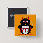 Evil Penguin WTF Button Bling (Voorkant /achterkant)