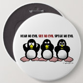 Evil Penguins Ronde Button 6,0 Cm (Voorkant /achterkant)