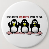 Evil Penguins Ronde Button 6,0 Cm (Voorkant)