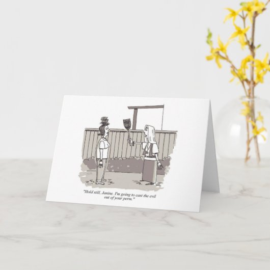 Evil Perm greeting card Kaart (Gele Bloem)