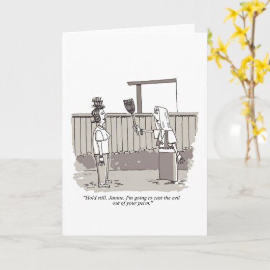 Evil Perm greeting card Kaart (Gele Bloem)