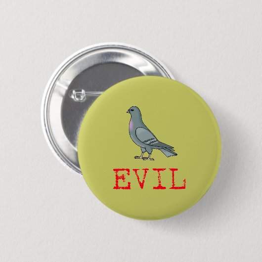 Evil Pigeon Ronde Button 5,7 Cm (Voorkant /achterkant)