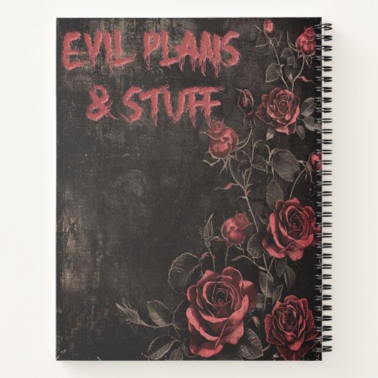 Evil Plans & Stuff Gothic Notitieboek (Achterkant)