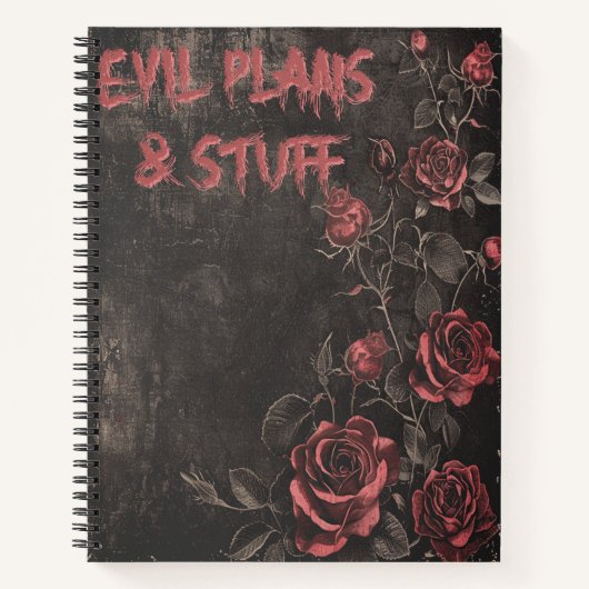 Evil Plans & Stuff Gothic Notitieboek (Voorkant)