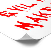 Evil Plotting Funny Poster (Hoek)