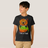 Evil Pumkin Enge Trick or treat Kinder Halloween T-shirt (Voorkant volledig)