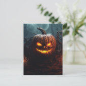 Evil Pumpkin Briefkaart (Staand voorkant)