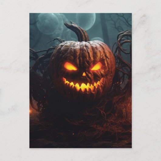 Evil Pumpkin Briefkaart (Voorkant)