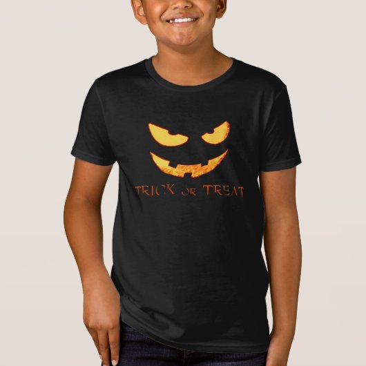Evil Pumpkin Face Halloween Shirt (Voorkant)