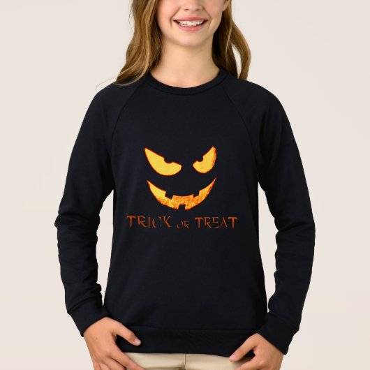 Evil Pumpkin Face Halloween Shirt (Voorkant)