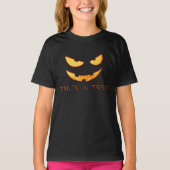 Evil Pumpkin Face Halloween Shirt (Voorkant)