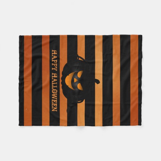 Evil Pumpkin Fleece Deken (Voorkant (Horizontaal))