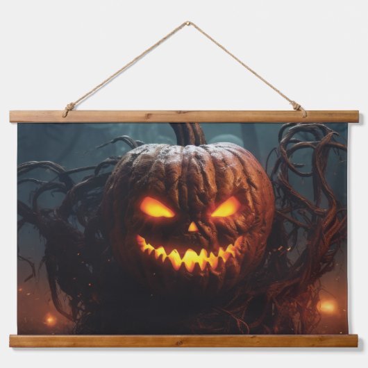 Evil Pumpkin Hangend Wandkleed (Voorkant)