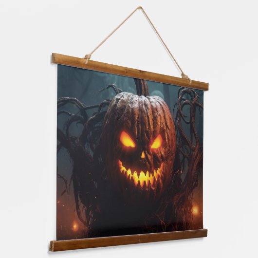 Evil Pumpkin Hangend Wandkleed (Gebogen)