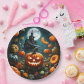 Evil pumpkin papieren bordje (Feest)