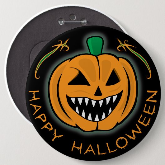 Evil Pumpkin Ronde Button 6,0 Cm (Voorkant /achterkant)