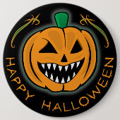 Evil Pumpkin Ronde Button 6,0 Cm (Voorkant)