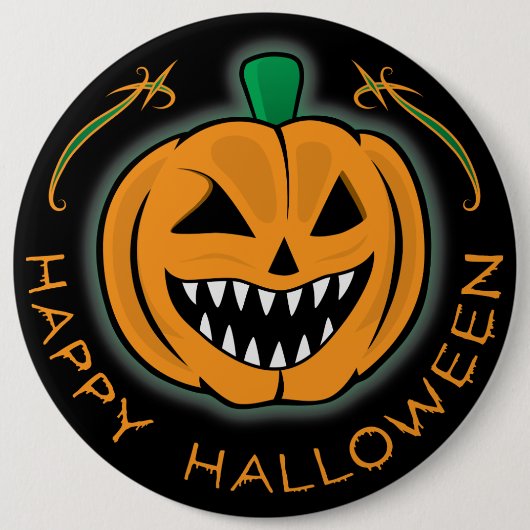 Evil Pumpkin Ronde Button 6,0 Cm (Voorkant)