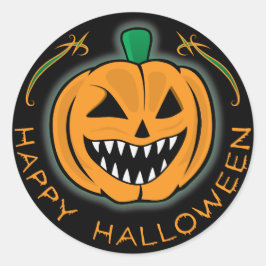 Evil Pumpkin Ronde Sticker